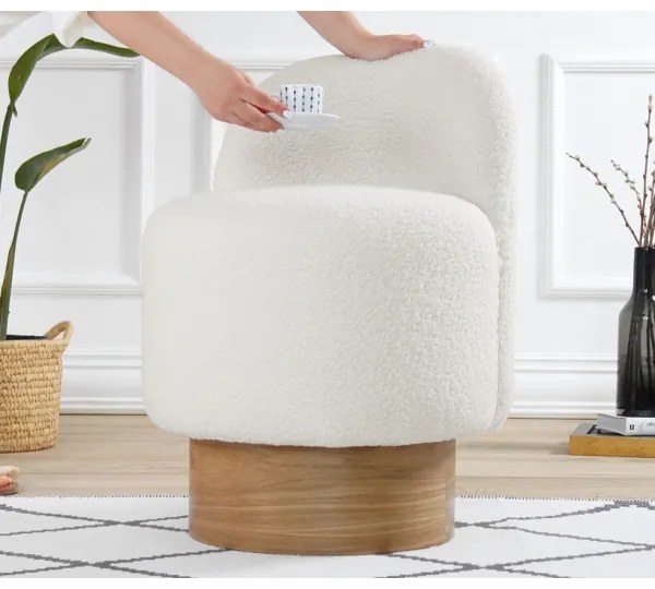 Fotoliu pentru copii RIKI 40x47 cm alb