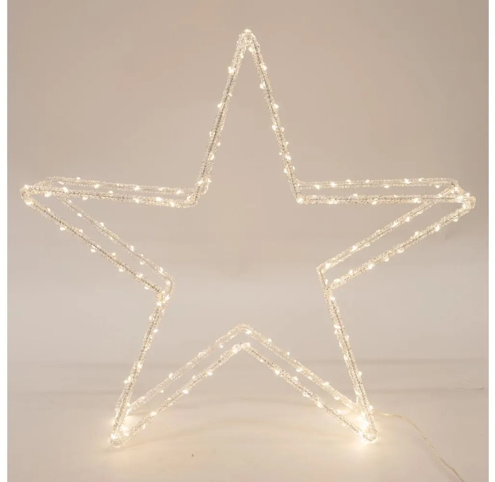Decorațiune LED de Crăciun pentru exterior, stea 46 cm, 120xLED/2,1W/230V, IP44, alb cald