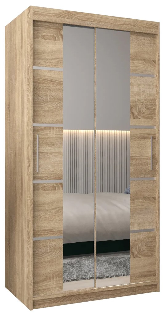 Dulap de haine 120 cm Verika 4 120 (stejar sonoma). 1064272