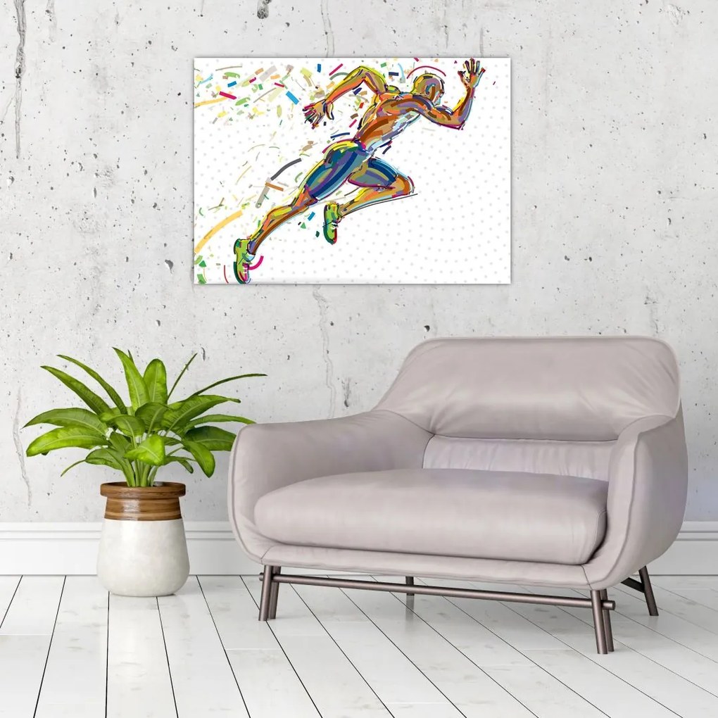 Tablou pe sticlă - Atlet (70x50 cm)