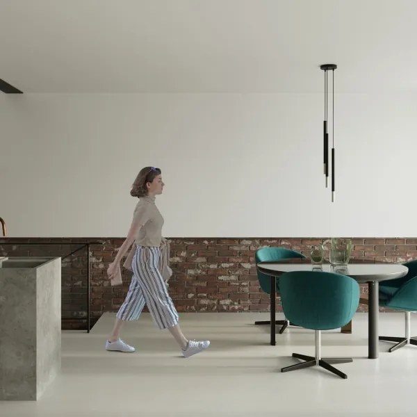 Lustră pe cablu MOSAIC 3xG9/12W/230V neagră/cromată