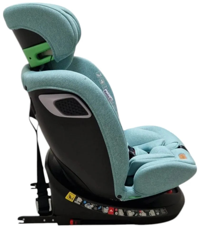 Scaun Auto cu Isofix Baby Care™ BS10P, Cu rotire 360 grade, Omologare R-129 i-Size, 0-36 kg, Tetiera reglabila, Transformabil in scoica auto, Sistem
