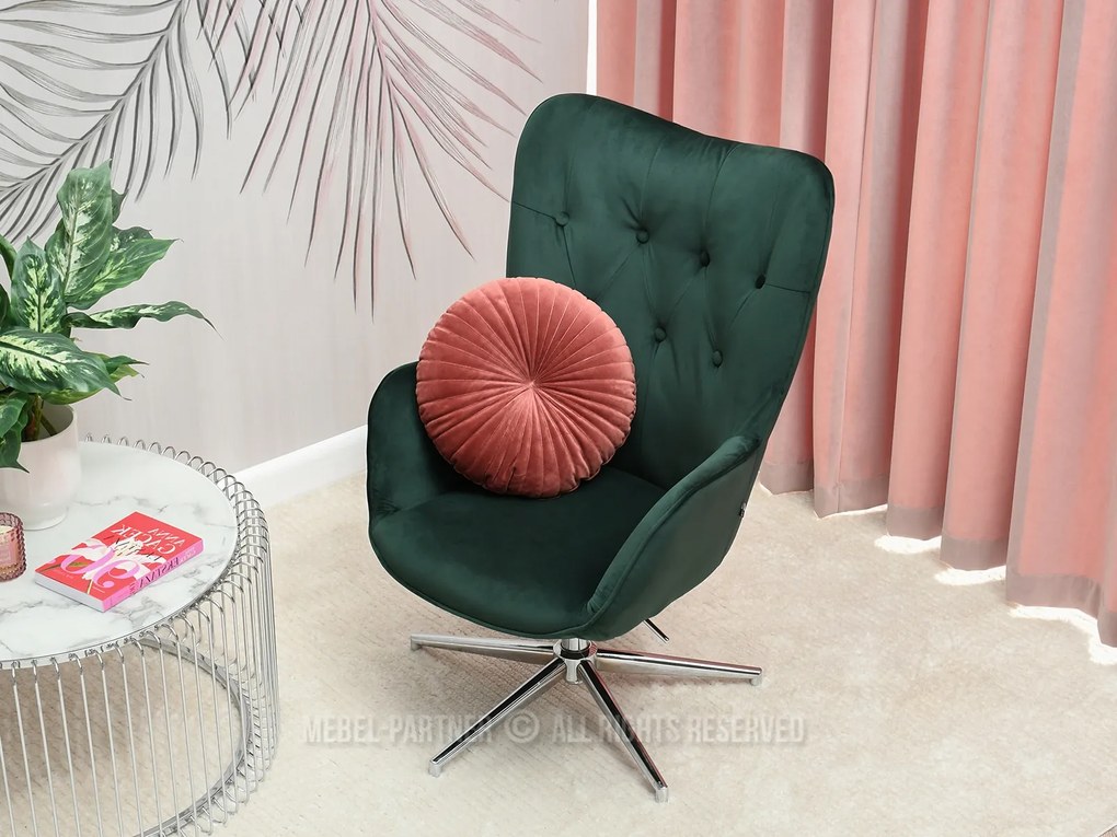 Fotoliu Truni (verde + crom). Promo -8%. 1110428