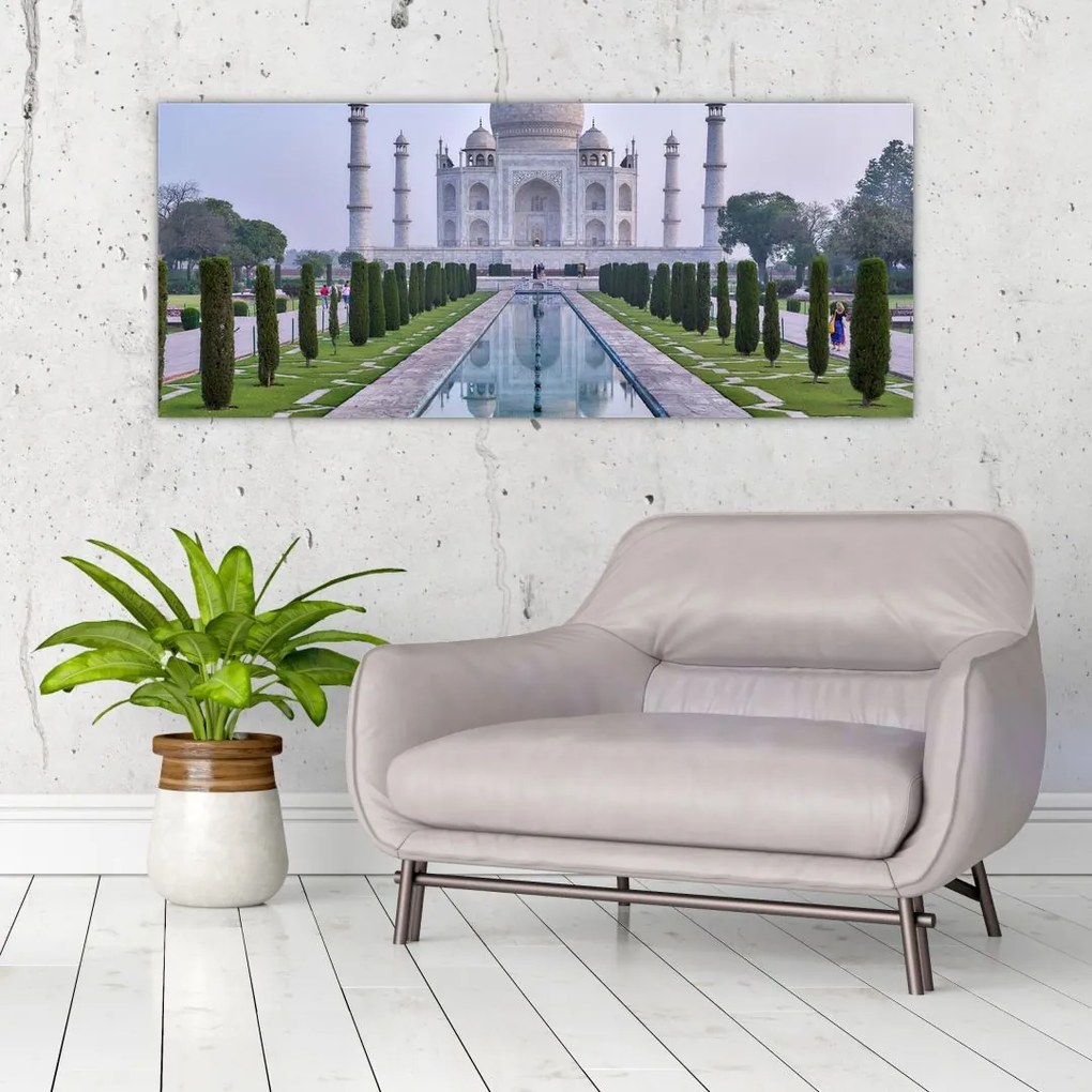 Tablou - Taj Mahal în răsăsrit de soare (120x50 cm)