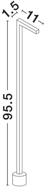 Stalp LED iluminat exterior modern IP65 PIPE H-90cm negru
