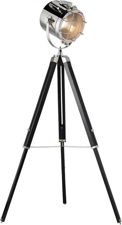 Lampadar Compton din metal, negru, H 172 cm