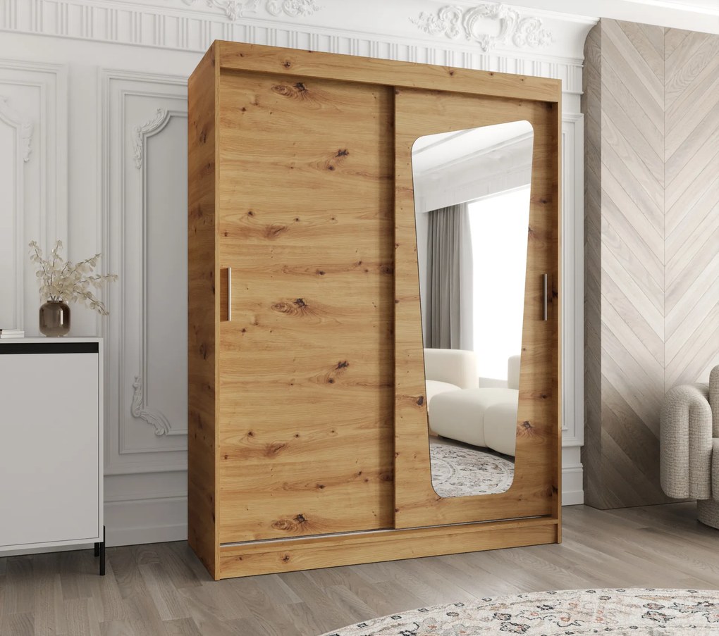 Dulap de haine 150 cm Mokka (Stejar artisan). 1126027