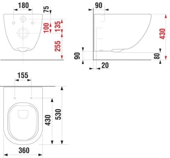 JIKA H8207140000001 - WC suspendat MIO, ceramică, alb