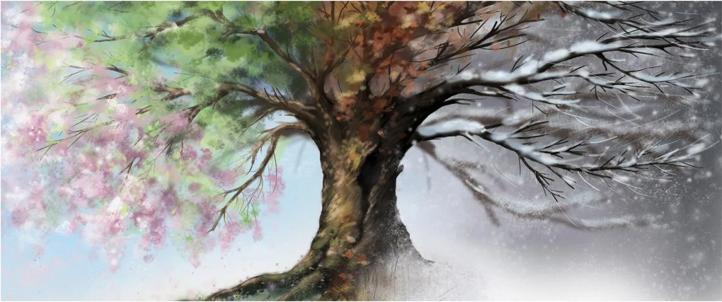Tablou - Arborele celor patru anotimpuri (120x50 cm)