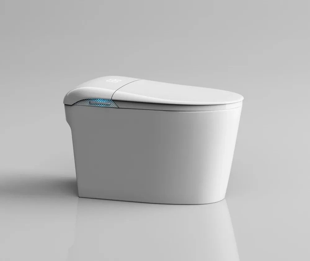 Smart WC 622 – Vas de Toaletă Inteligent cu Deschidere Automată, Spălare Automată, Uscare cu Aer Cald, Dezinfectare UV, Încălzire Colac, Telecomandă, Ecran LED, Ceramica, Alb