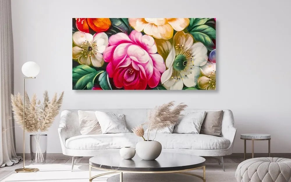 Tablou lumea viu colorată a florilor
