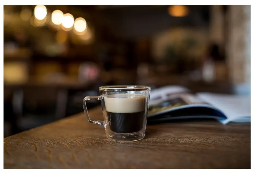 Căni 2 buc. pentru espresso/cu perete dublu din sticlă 80 ml Diva – Vialli Design