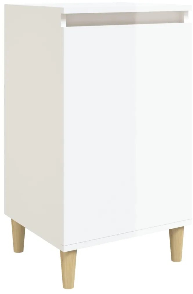 819632 vidaXL Noptieră, alb extralucios, 40x35x70 cm, lemn prelucrat