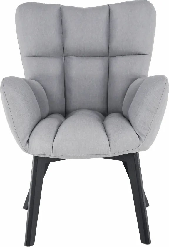 Fotoliu de design, gri/negru, FONDAR