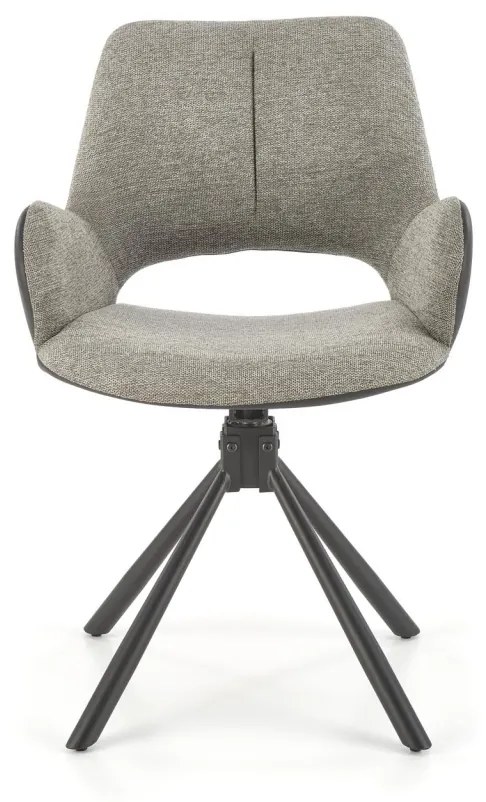 Scaun tapitat K494 gri/negru