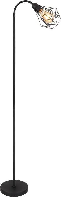 Lampadar, lampa de podea design modern Isabella negru mat