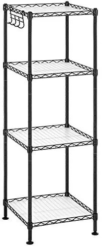 Raft de depozitare, Songmics, Negru-Alb, 30x30x102 cm