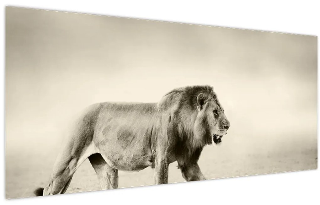 Tablou - Leul flămând (120x50 cm)