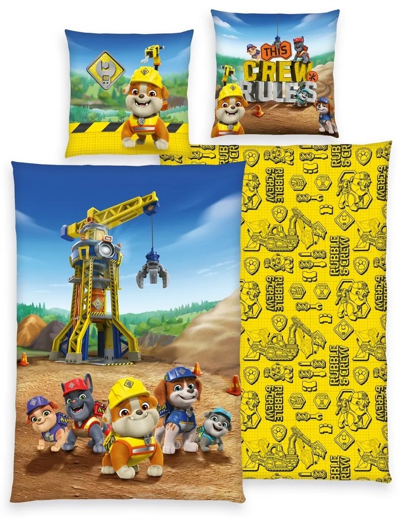 Lenjerie de pat din bumbac Herding Rubble Crew,135 x 200 cm, 80 x 80 cm