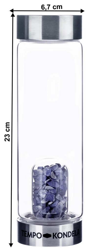 TEMPO-KONDELA CRYSTAL, flacon de sticlă cu cianit, 500 ml