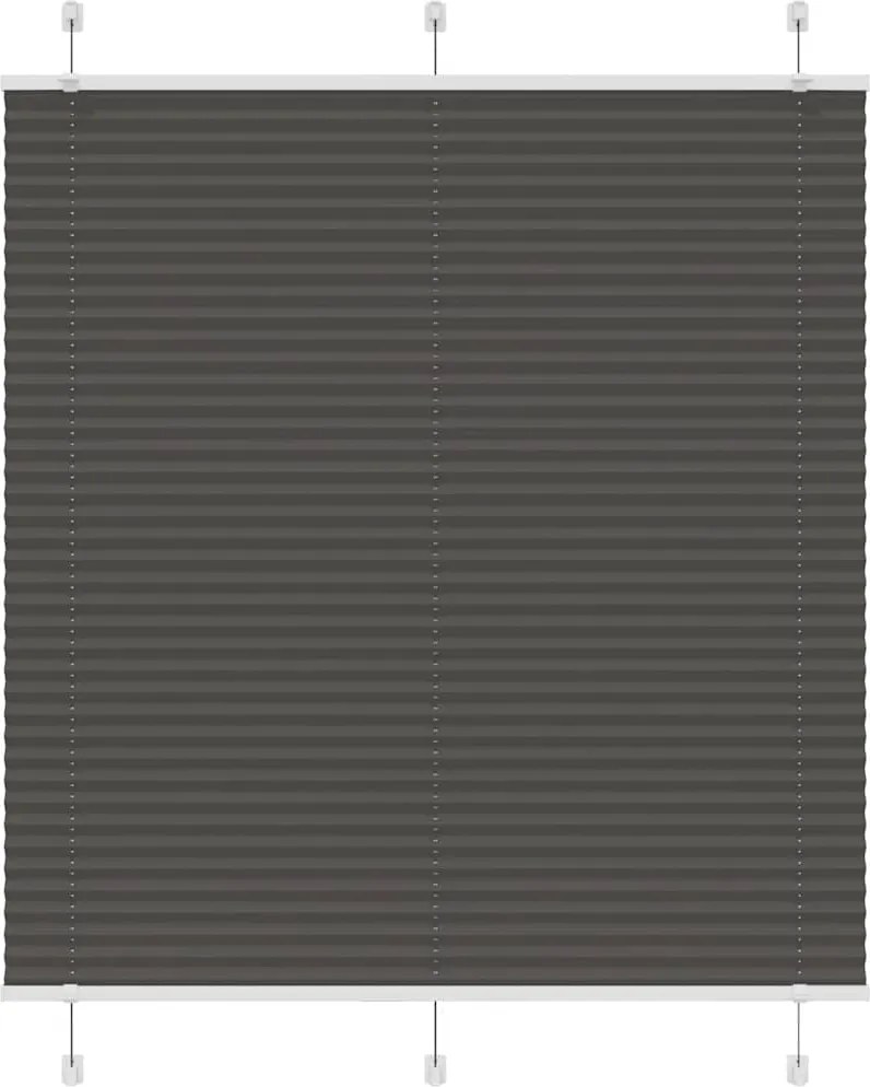 vidaXL Jaluzea plisată negru 120x150 cm Lățime țesătură 119,4 cm