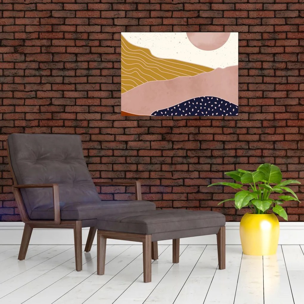 Tablou pe sticlă - Răsărit de soare (70x50 cm)