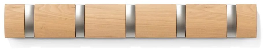 Cuier de perete în culoare naturală din lemn masiv de frasin Flip – Umbra