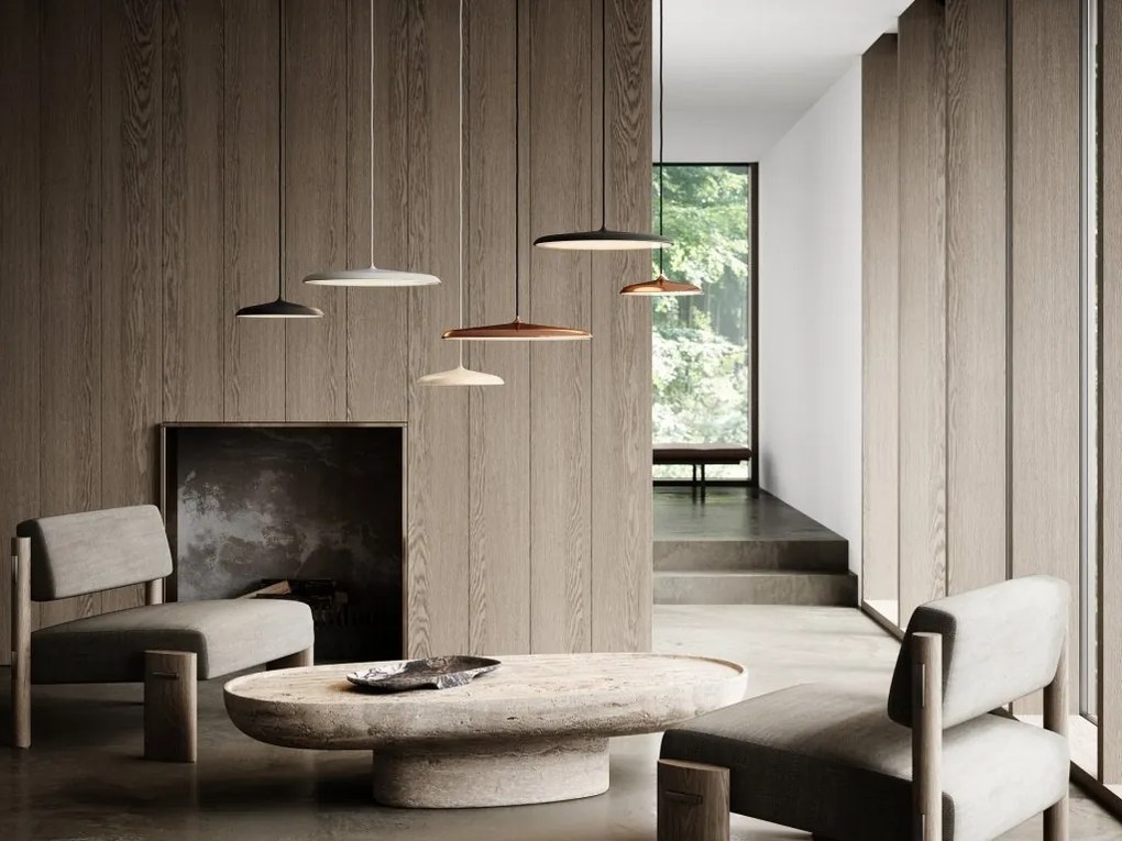 Lustra, Pendul LED, Design Nordic Minimalist, Artist 25cm Negru