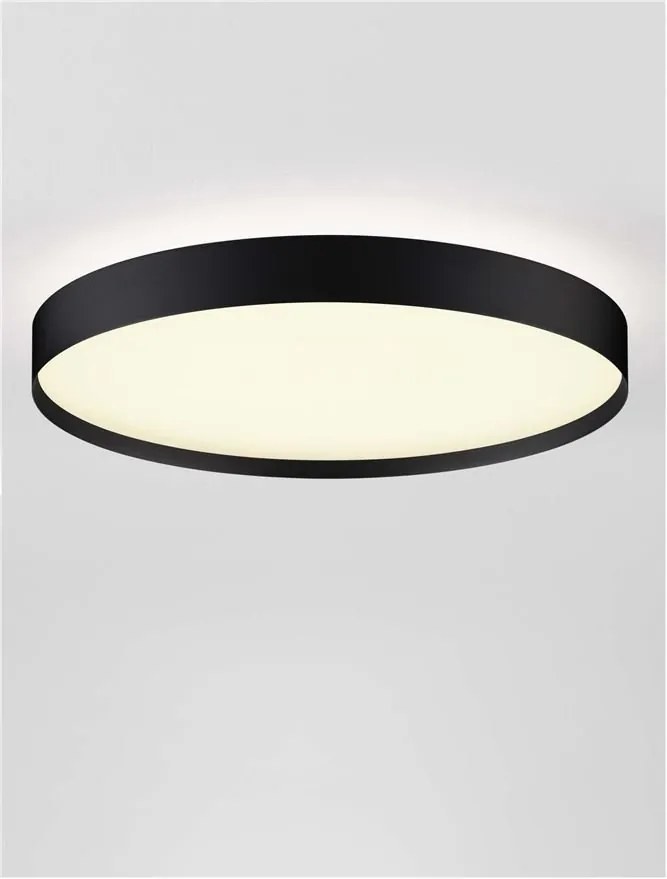 Plafoniera LED design slim ROI negru D-50cm