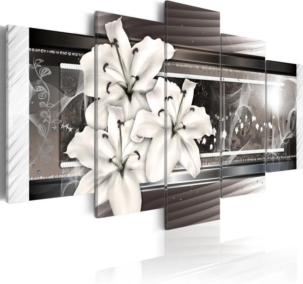 Tablou Bimago - Fancy lilies 100x50 cm