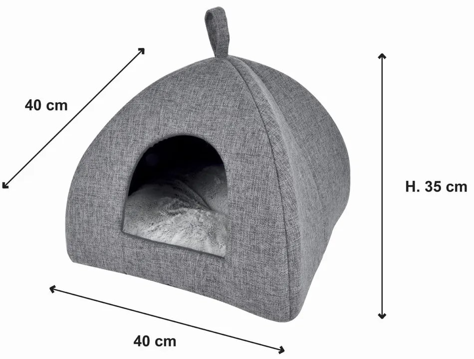 Cort animale gri pentru pisici 40x40 cm – Love Story