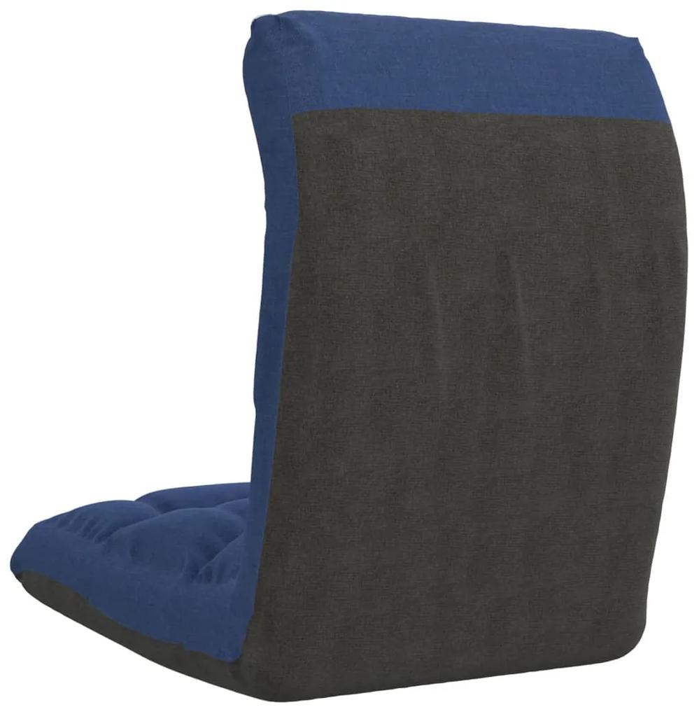 Scaun de podea pliabil, albastru, material textil 1, Albastru