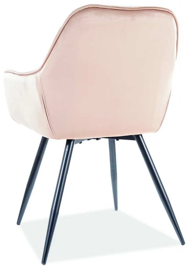 Scaun Cherry velvet bej/negru Blu28