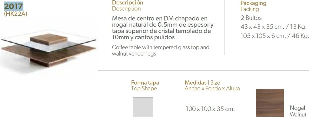 Masuta de cafea design modern Hollie AC-HK22A