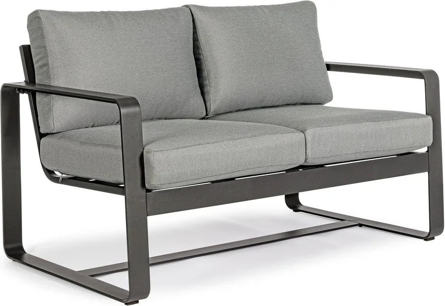 Canapea de grădină gri din aluminiu Merrigan – Bizzotto
