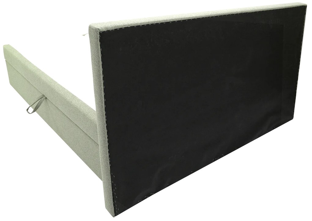 Pat matrimonial Boxspring 180 cm Revenant (mentol) (cu somieră și saltea) (cu sp. depozitare). 1098561