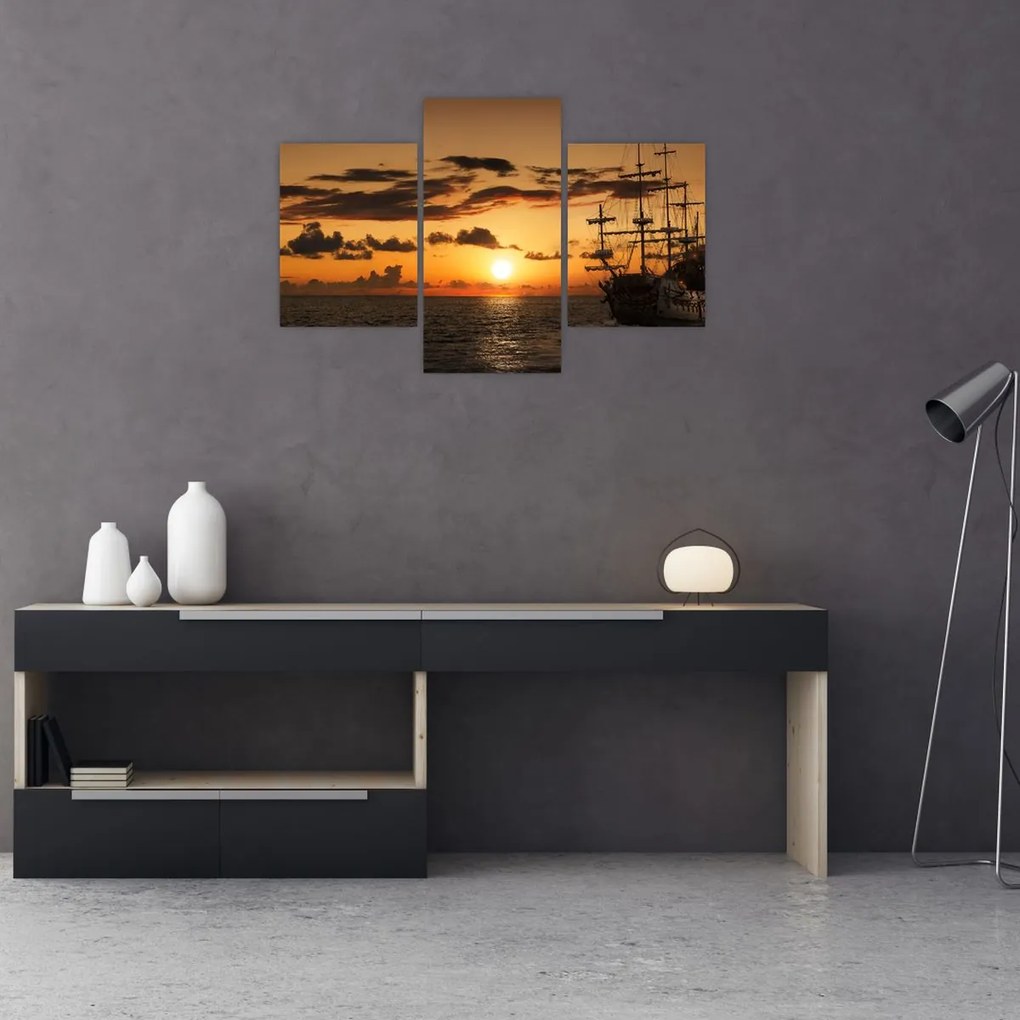 Tablou - Navă de pirați (90x60 cm)