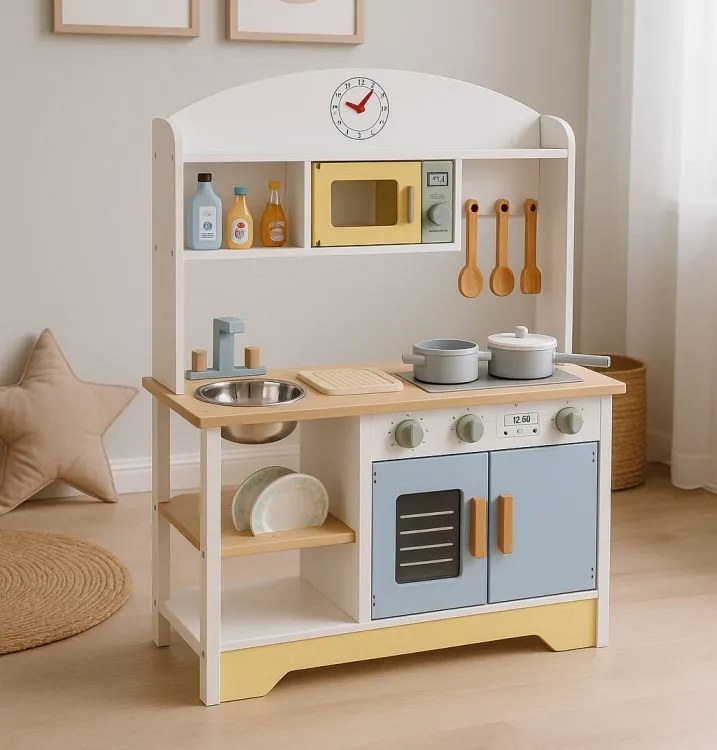 Bucătărie pentru copii elegantă și funcțională cu accesorii