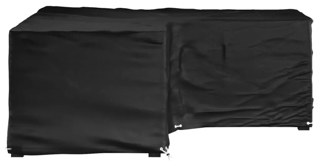 319315 vidaXL Husă mobilier de grădină în formă de L 16 ocheți, 215x215x70 cm