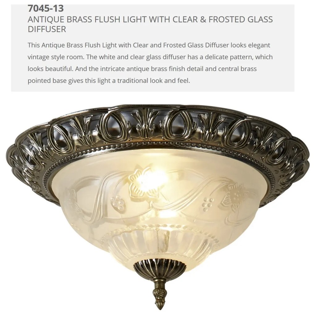 Plafoniera stil clasic Flush alama antic 7045-13 SRT