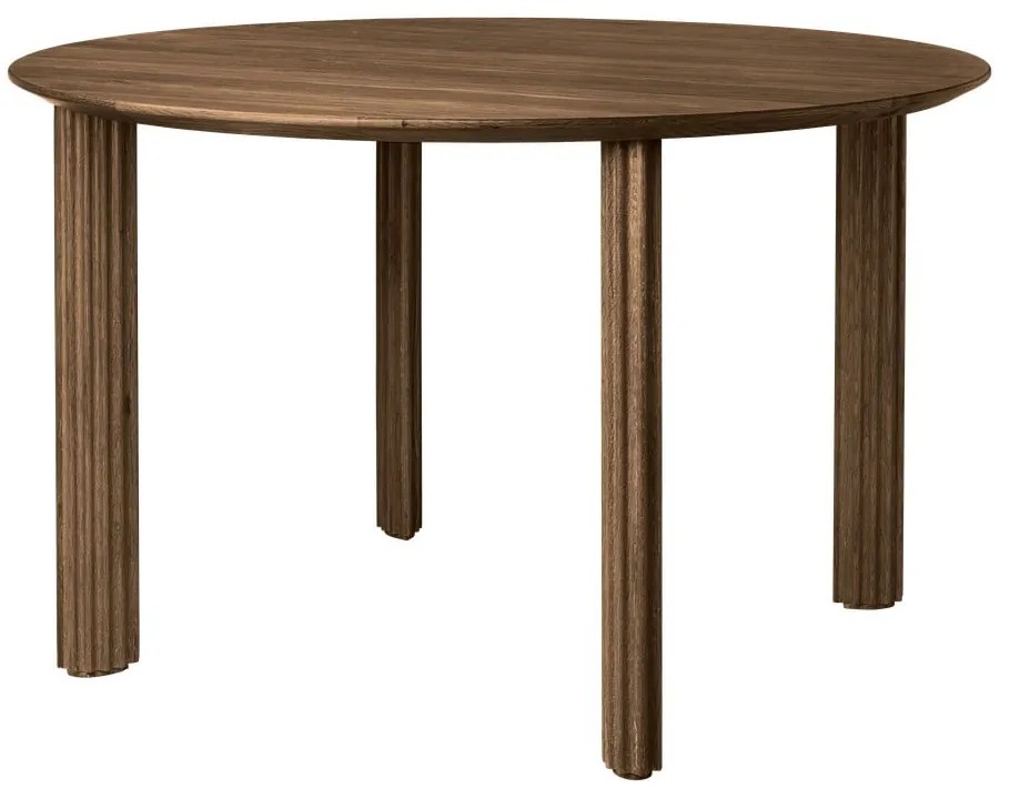 Masă de dining rotundă din lemn masiv de stejar ø 120 cm Comfort Circle – UMAGE