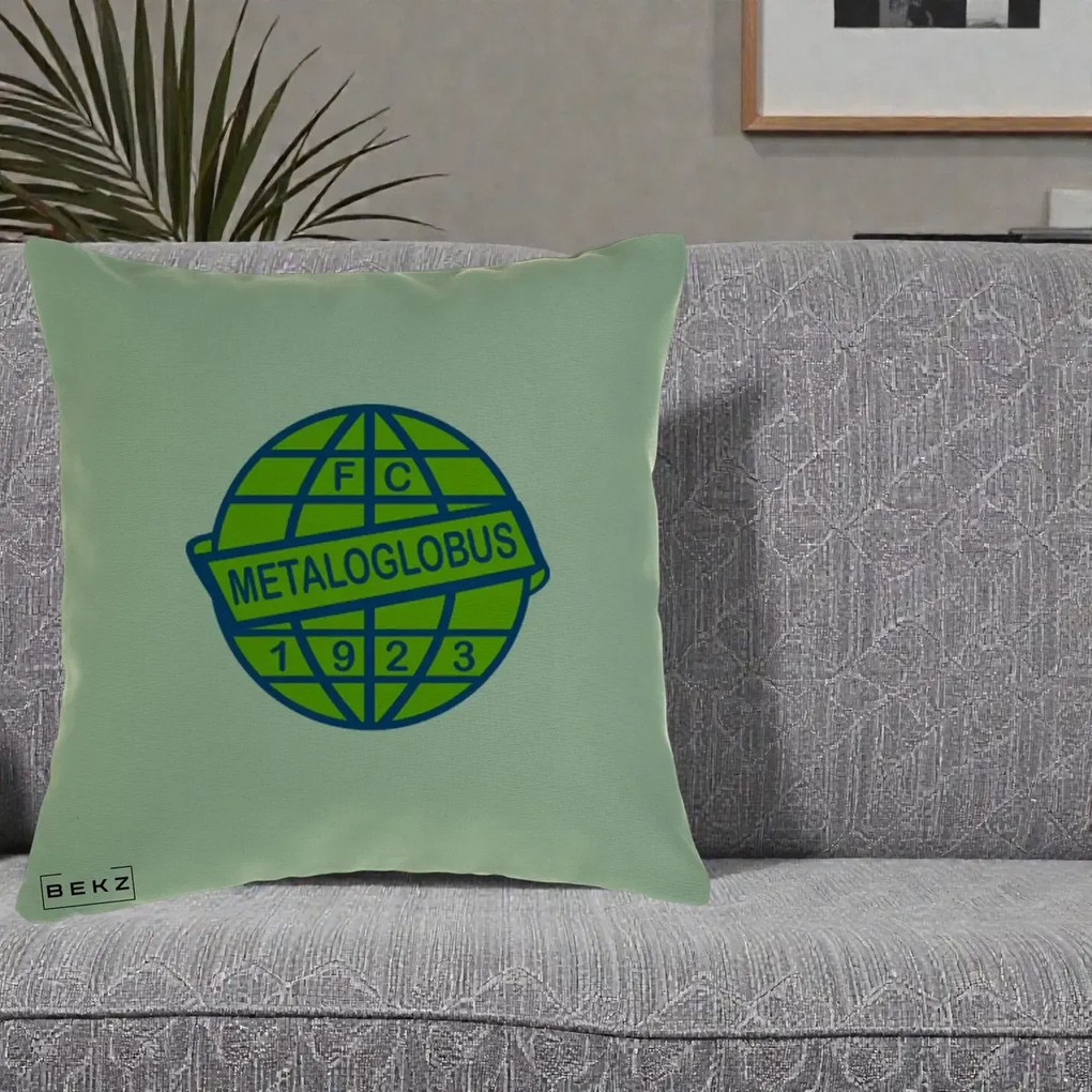 Perna Personalizata FC Metaloglobus Bucuresti 1923 Fotbal, 40x40 cm, Verde, Husa Detasabila, Perna Inclusa, BEKZ®