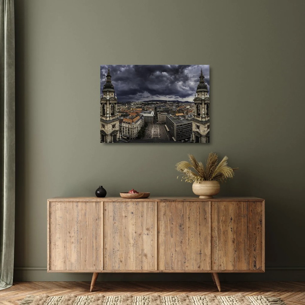 Tablou pe sticlă cu basilică (70x50 cm)