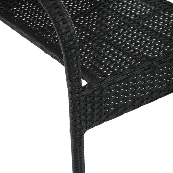 Autronic Scaun de grădină, metal, polyratan,negru, A ZC-S2113 BK