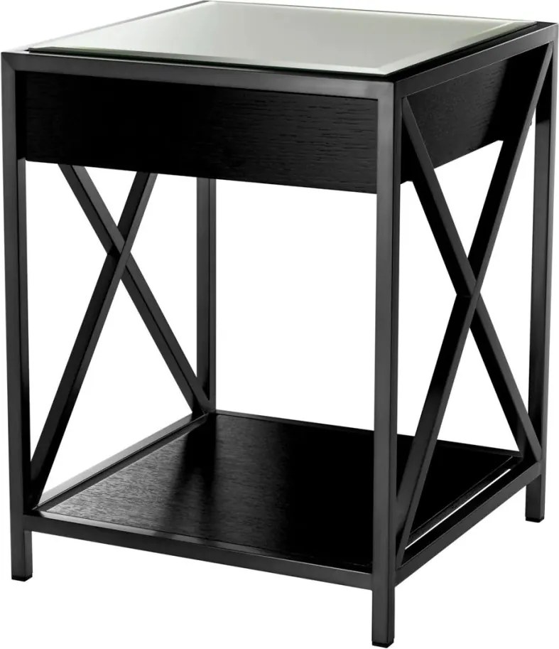 Noptiera eleganta cu blat din oglinda Beverly Hills bronz 111922 HZ