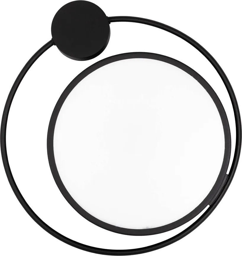 Plafonieră LED Erste Moon 28W 1400lm 3000K 440x70mm Negru Mat, Design Modern Minimalist pentru Iluminat Interior Elegant și Eficient Energetic