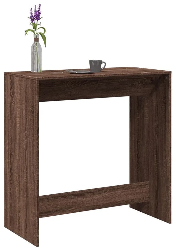 vidaXL Masă de bar, stejar maro, 102x50x103,5 cm, lemn prelucrat