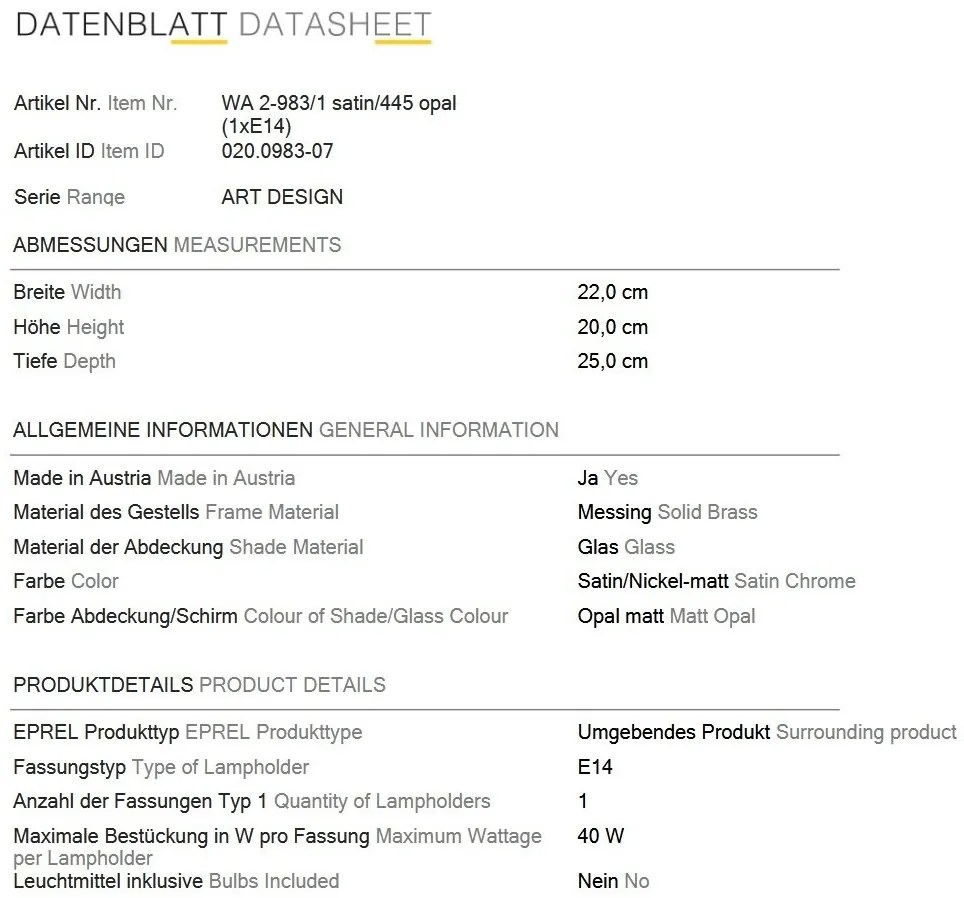 Aplica de perete realizata manual ARTDESIGN, crom satinat/ alb opac
