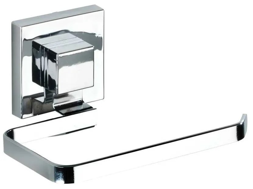 Set de accesorii de baie argintiu lucios autoadeziv din plastic Quadro – Wenko