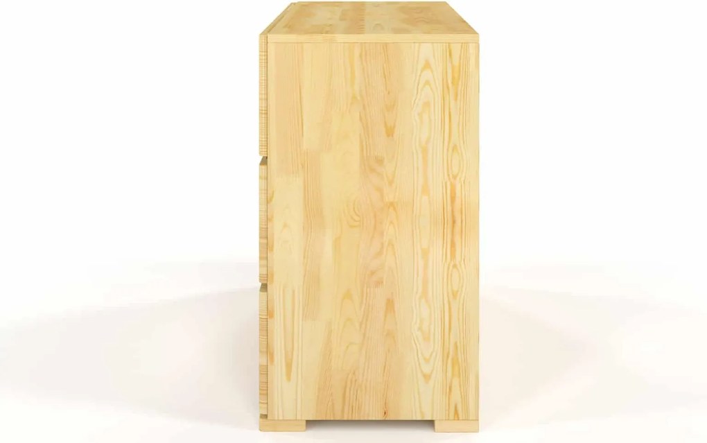 Comodă lemn masiv TerraCraft Pin 3 sertare, 120 × 45 × 81 cm